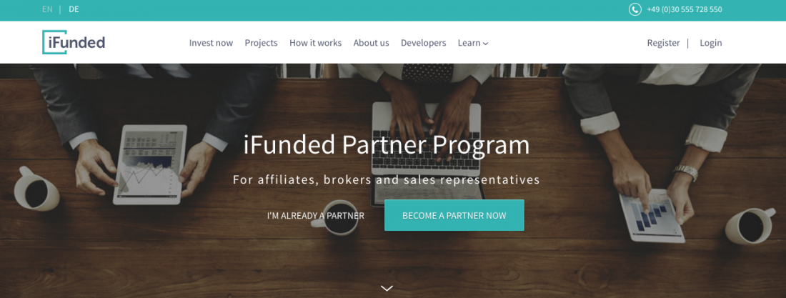 iFunded Partner Programm
 Für verbundene Unternehmen, Makler und Handelsvertreter