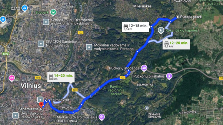 Houses Pupoju st., Vilnius