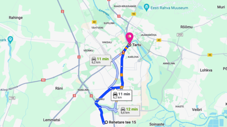 Quarter Rehetare tee, Tartu V