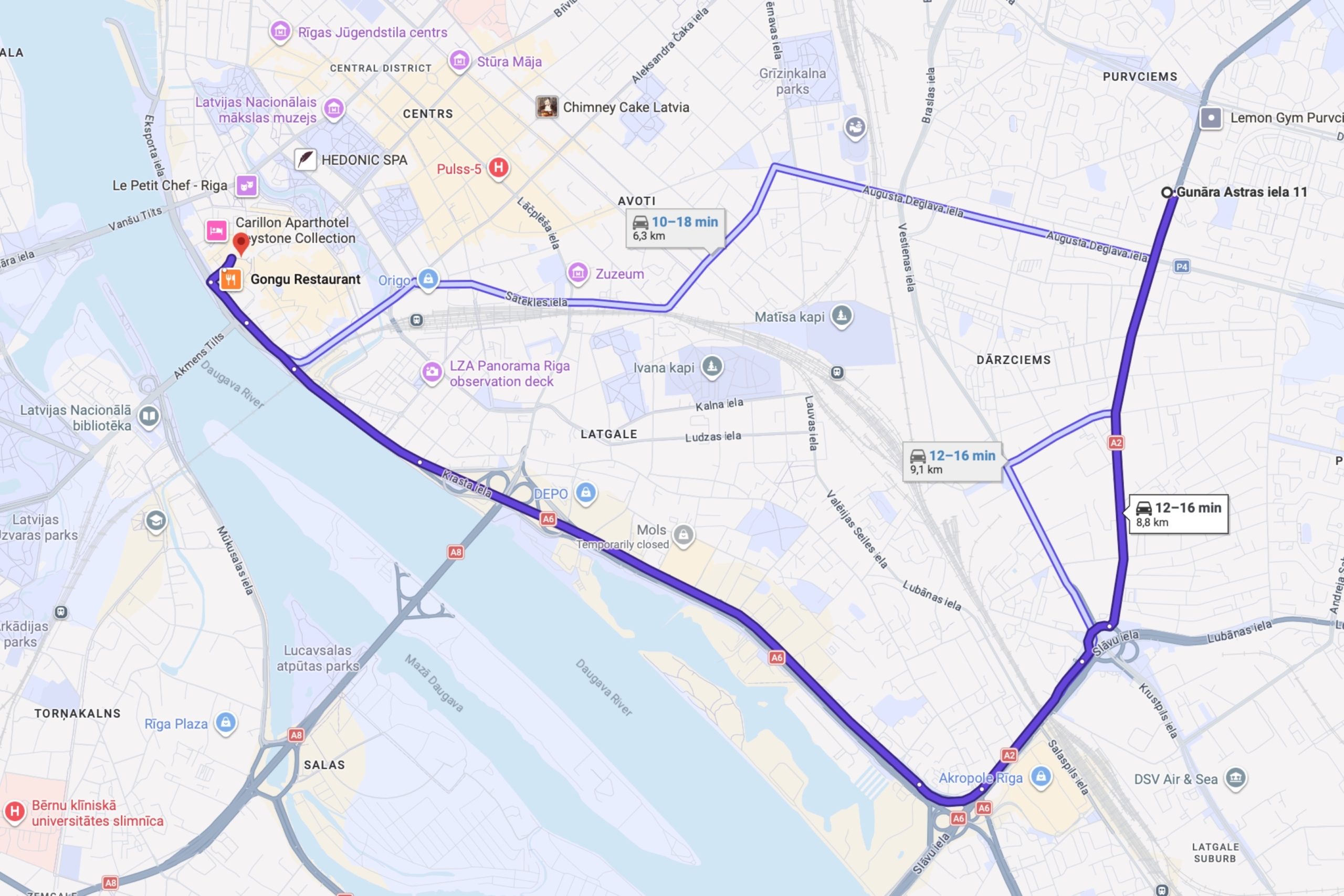 Autowäsche bei Gunāra Astras 11, Riga